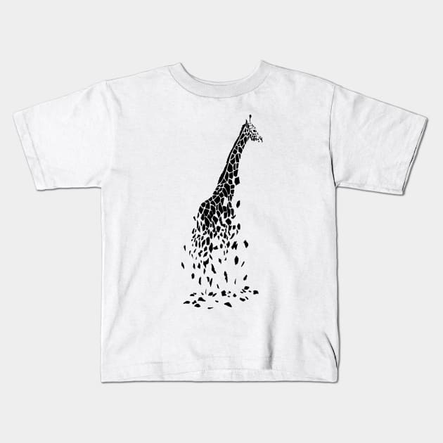 Falling giraffe Kids T-Shirt by JJtravel